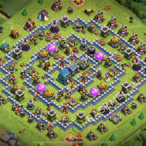 Aldea del Ayuntamiento Nivel 12 para Defensa, Anti 2 Estrellas, Híbrido Diseño 2025, #1168