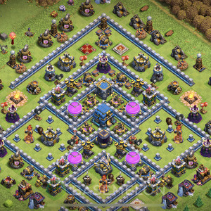 Town Hall Level 12 Farm Base Design, Hybrid, Anti Everything, Layout #122