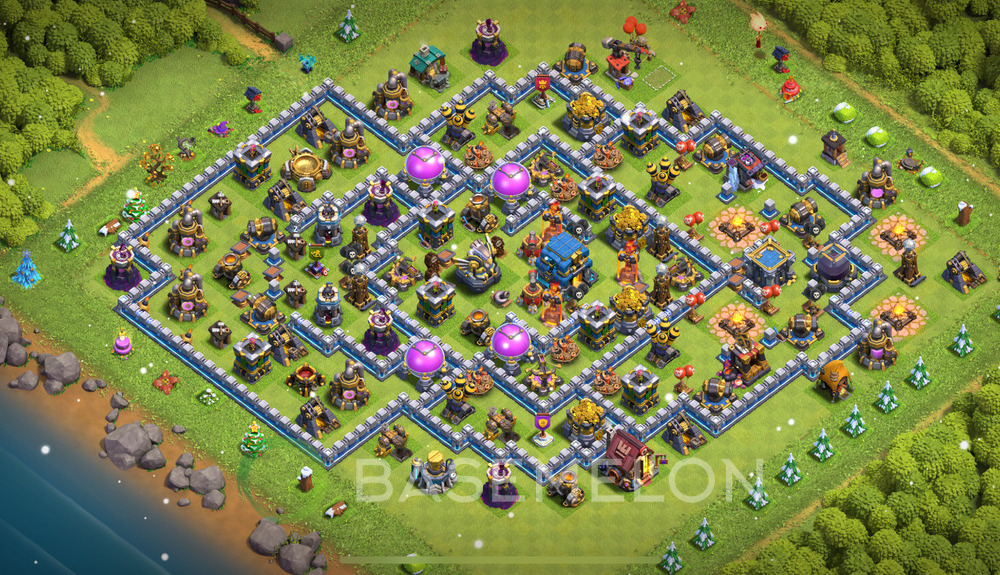 Town Hall Level 12 Farm Base Design 2025, Anti 3 Stars, Layout #1232