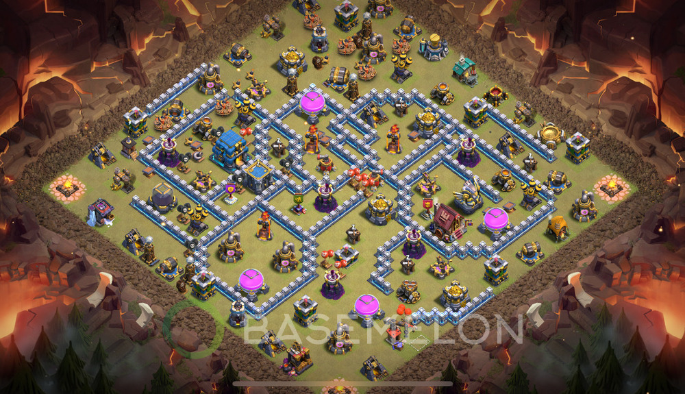 Town Hall Level 12 War Base Design 2025, Anti 2 Stars, Anti Everything, Layout #1291