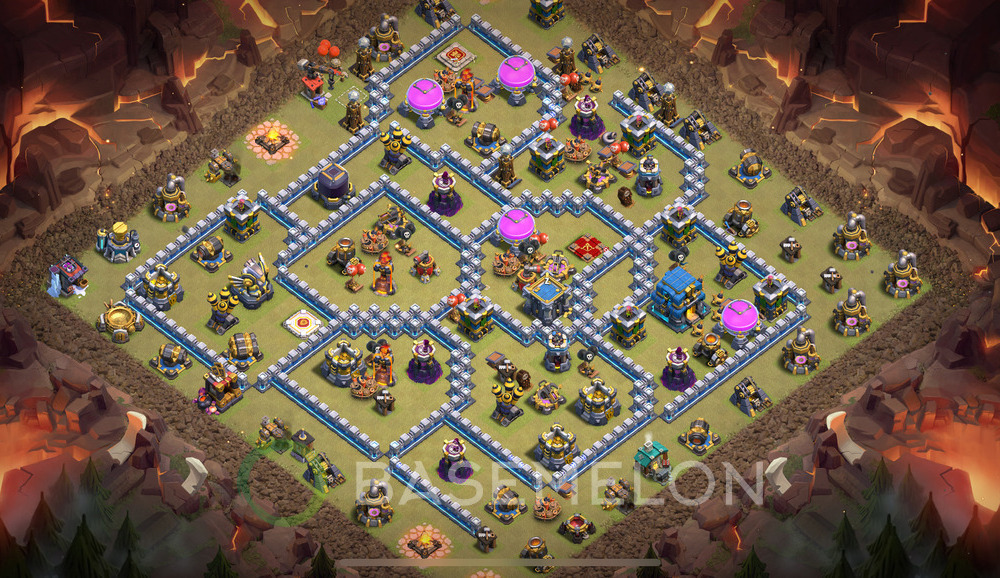 Town Hall Level 12 War Base Design 2024, Hybrid, Layout #13