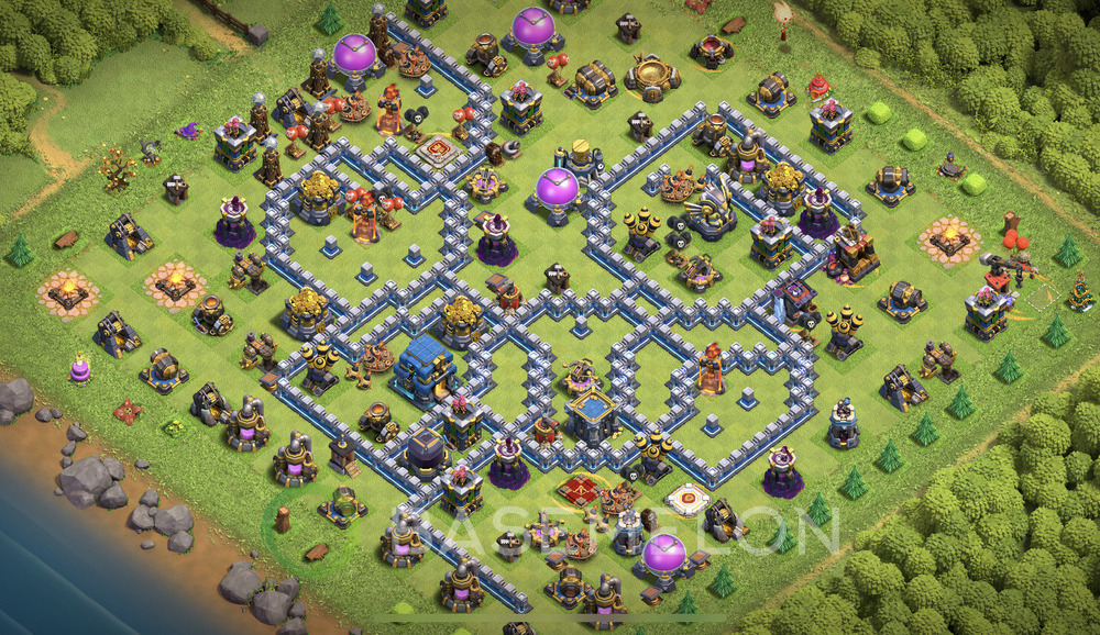 Town Hall Level 12 Trophy/Defense Base Design 2025, Layout #1372