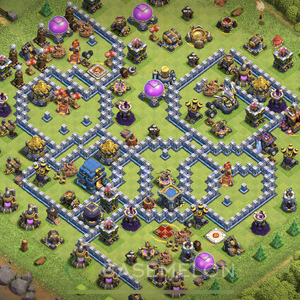 Town Hall Level 12 Trophy/Defense Base Design 2025, Layout #1372