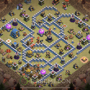 Town Hall Level 12 War Base Design 2025, Anti 3 Stars, Anti Everything, Layout #1376