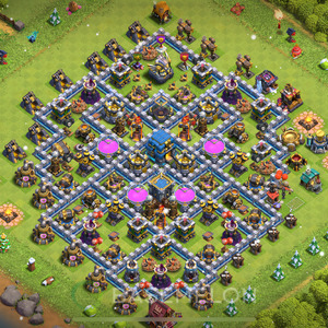 Town Hall Level 12 Farm Base Design 2025, Max Levels, Anti Everything, Layout #1389