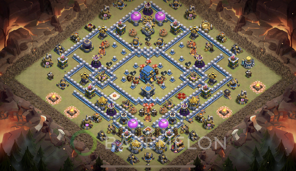 Town Hall Level 12 War Base Design 2025, Max Levels, Anti Everything, Layout #1403