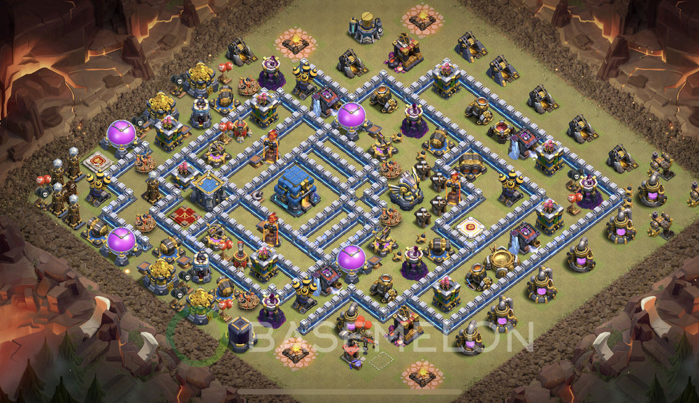 Town Hall Level 12 War Base Design 2025, Anti Everything, Layout #1429