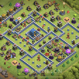 Town Hall Level 12 Trophy/Defense Base Design, Anti Everything, Layout #143