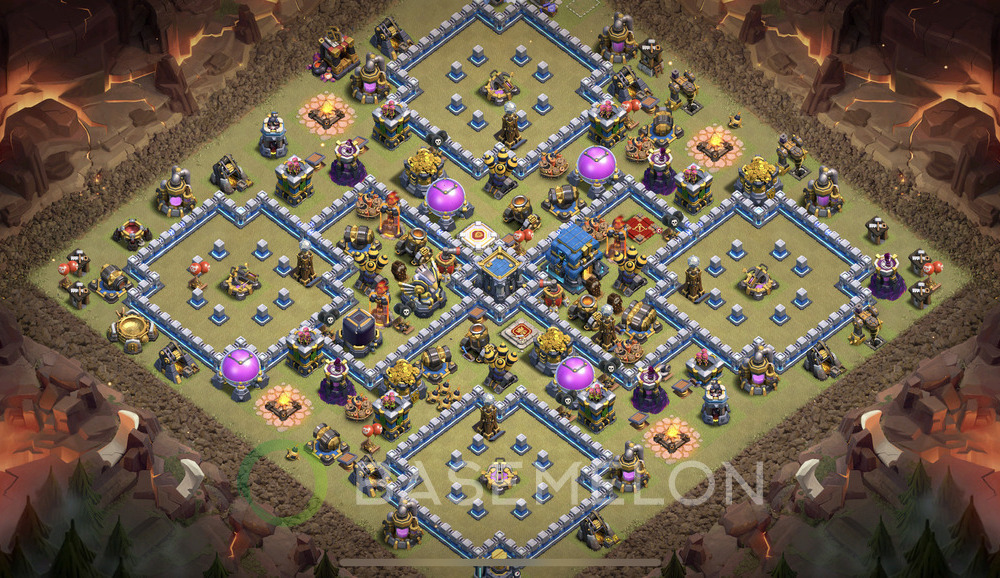 Town Hall Level 12 War Base Design 2025, Anti 3 Stars, Anti Everything, Layout #1478