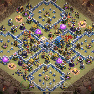 Town Hall Level 12 War Base Design 2025, Anti 3 Stars, Anti Everything, Layout #1478