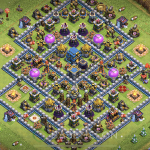 Town Hall Level 12 Farm Base Design 2025, Max Levels, Hybrid, Layout #1481
