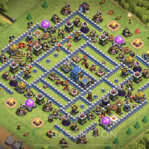 Town Hall Level 12 Trophy/Defense Base Design 2025, Anti 2 Stars, Layout #1497
