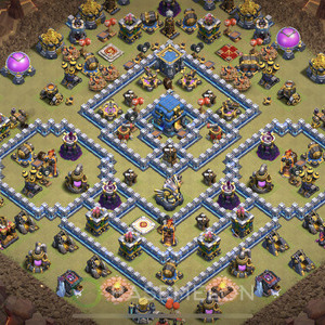 Town Hall Level 12 War Base Design 2025, Anti Everything, Layout #1532