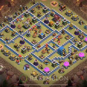 Town Hall Level 12 War Base Design 2025, Max Levels, Layout #1538