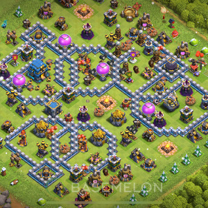 Town Hall Level 12 Trophy/Defense Base Design 2025, Layout #1584