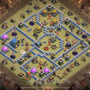 Town Hall Level 12 War Base Design 2025, Hybrid, Layout #1629