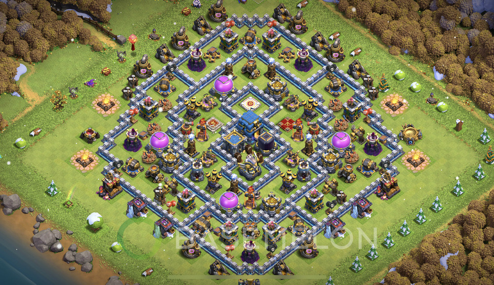 Town Hall Level 12 Farm Base Design 2025, Max Levels, Legend League, Layout #1633