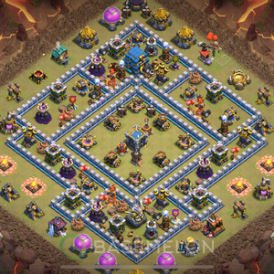 Rathaus Level 12 Krieg Base 2025, Layout #1666