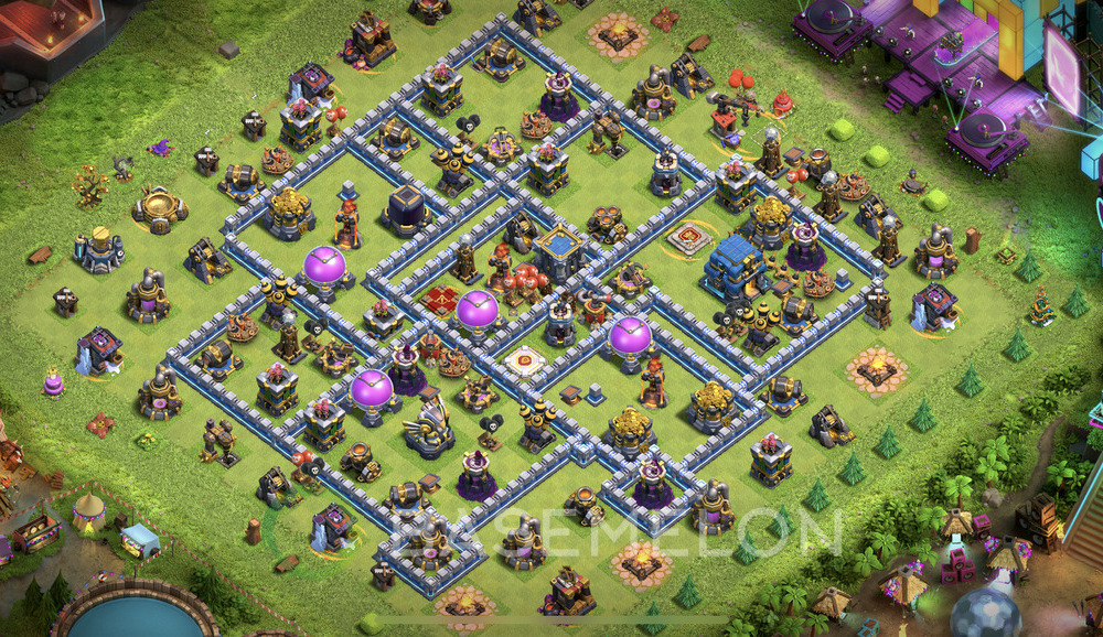 Hôtel de Ville Level 12 Trophées/Défense Base  2025, Anti Tout, Hybride, Village #1695