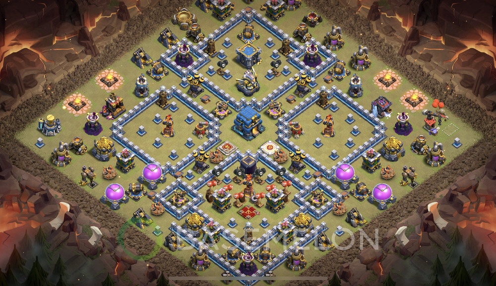 Hôtel de Ville Level 12 Guerre GDC Base  2025, Anti 3 Étoiles, Anti Tout, Village #1727