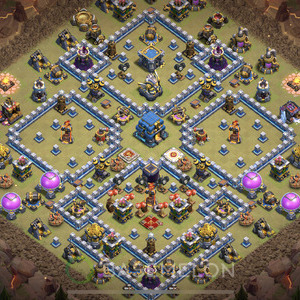 Town Hall Level 12 War Base Design 2025, Anti 3 Stars, Anti Everything, Layout #1727