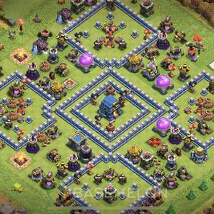 Town Hall Level 12 Trophy/Defense Base Design 2025, Anti 2 Stars, Anti Air, Layout #1773
