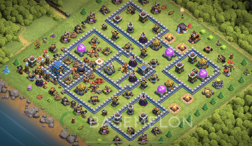 Town Hall Level 12 Farm Base Design 2025, Max Levels, Anti Everything, Layout #1799