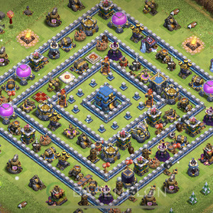 Town Hall Level 12 Trophy/Defense Base Design 2025, Unbeatable, Legend League, Layout #1800
