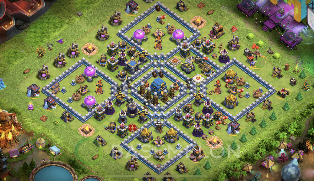 Town Hall Level 12 Trophy/Defense Base Design 2025, Anti Everything, Layout #1816