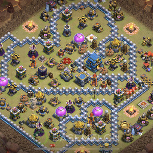 Town Hall Level 12 War Base Design 2025, Hybrid, Anti Everything, Layout #1840