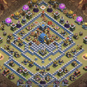 Town Hall Level 12 War Base Design, Anti 2 Stars, Anti Everything, Layout #187