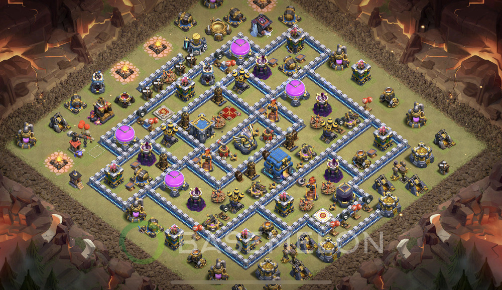 Town Hall Level 12 War Base Design 2025, Max Levels, Anti Everything, Layout #1889