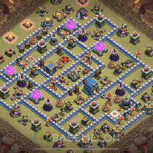 Town Hall Level 12 War Base Design 2025, Max Levels, Anti Everything, Layout #1889