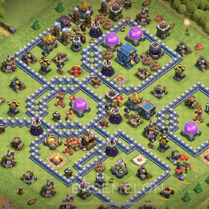 Town Hall Level 12 Trophy/Defense Base Design 2025, Anti Air, Anti 3 Stars, Layout #1961