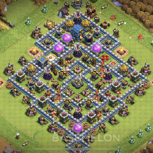 Town Hall Level 12 Farm Base Design 2025, Anti 3 Stars, Hybrid, Layout #1970