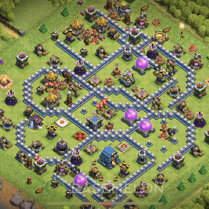 Town Hall Level 12 Trophy/Defense Base Design 2025, Anti 3 Stars, Anti Everything, Layout #1984