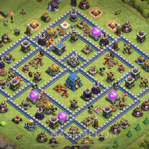 Town Hall Level 12 Trophy/Defense Base Design 2025, Anti Everything, Hybrid, Layout #2053