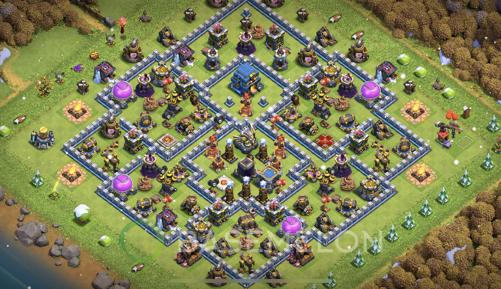 Town Hall Level 12 Farm Base Design 2025, Max Levels, Anti Everything, Layout #2082