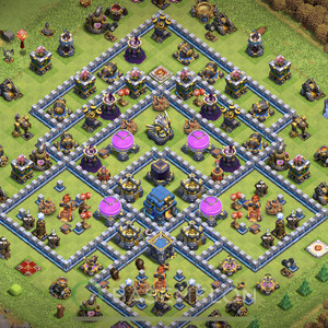 Rathaus Level 12 Farmen Base 2025, Hybrid, Anti 3 Sterne, Layout #2103