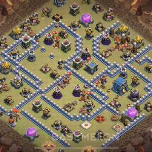 Town Hall Level 12 War Base Design 2025, Anti 2 Stars, Anti Everything, Layout #2111