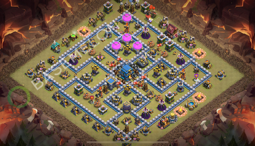 Town Hall Level 12 War Base Design 2026, Anti Air, Layout #2114