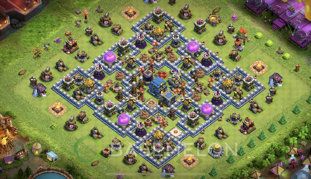 Town Hall Level 12 Trophy/Defense Base Design 2025, Anti 2 Stars, Legend League, Layout #2115
