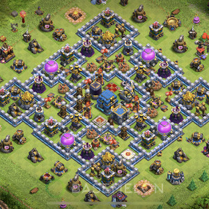 Town Hall Level 12 Trophy/Defense Base Design 2025, Anti 2 Stars, Legend League, Layout #2115