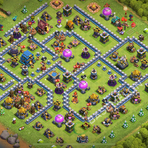 Town Hall Level 12 Trophy/Defense Base Design 2025, Anti 3 Stars, Layout #2149