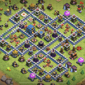Town Hall Level 12 Trophy/Defense Base Design 2025, Max Levels, Anti Everything, Layout #2293