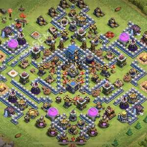 Town Hall Level 12 Trophy/Defense Base Design 2025, Anti Everything, Hybrid, Layout #2301