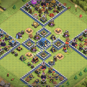 Town Hall Level 12 Farm Base Design 2025, Anti 3 Stars, Hybrid, Layout #2313