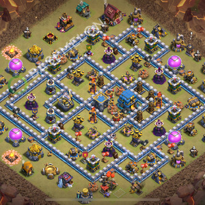 Town Hall Level 12 War Base Design 2025, Anti 3 Stars, Anti Air, Layout #2369