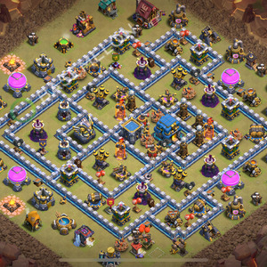 Town Hall Level 12 War Base Design 2026, Anti 3 Stars, Anti Air, Layout #2369