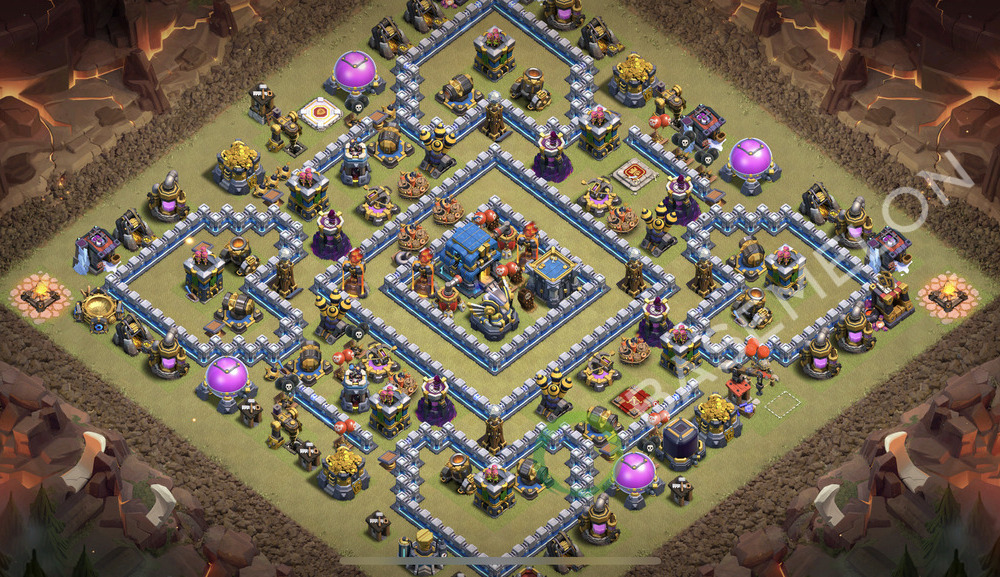 Town Hall Level 12 War Base Design 2025, Anti 2 Stars, Anti Everything, Layout #2370